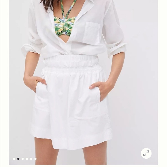 Anthropologie Maeve White Paperbag Skort - Picture 2 of 16